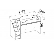 Детская кровать чердак Менти (Menty) MENTY-37 Детская кровать чердак Менти (Menty) MENTY-37