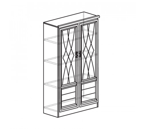 Шкаф витрина комбинированный для гостиной Лира 44 светлый Шкаф витрина комбинированный для гостиной Лира 44 светлый